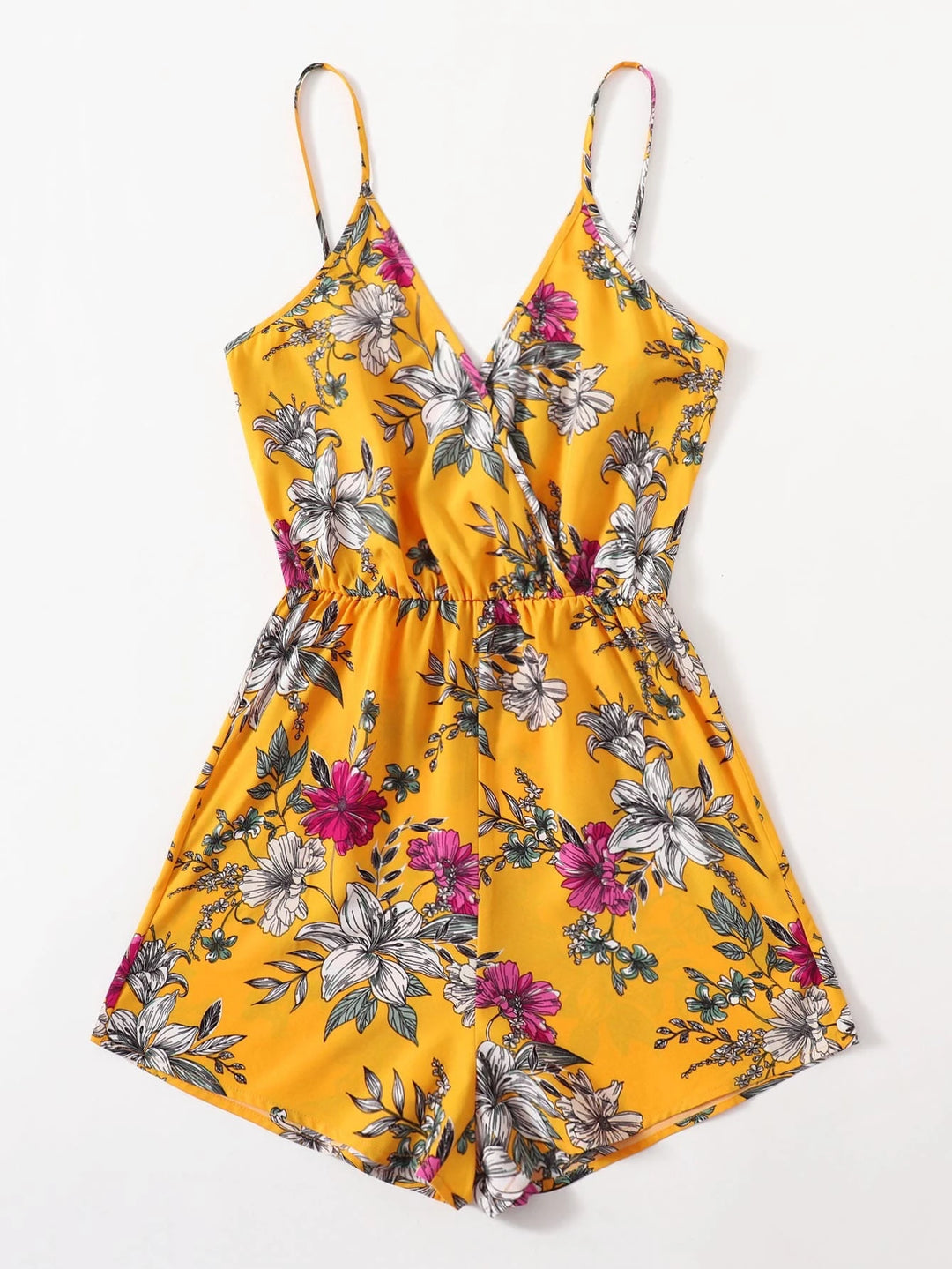 Floral Print Slip Romper