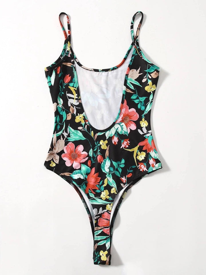 Floral Pattern Cami Bodysuit