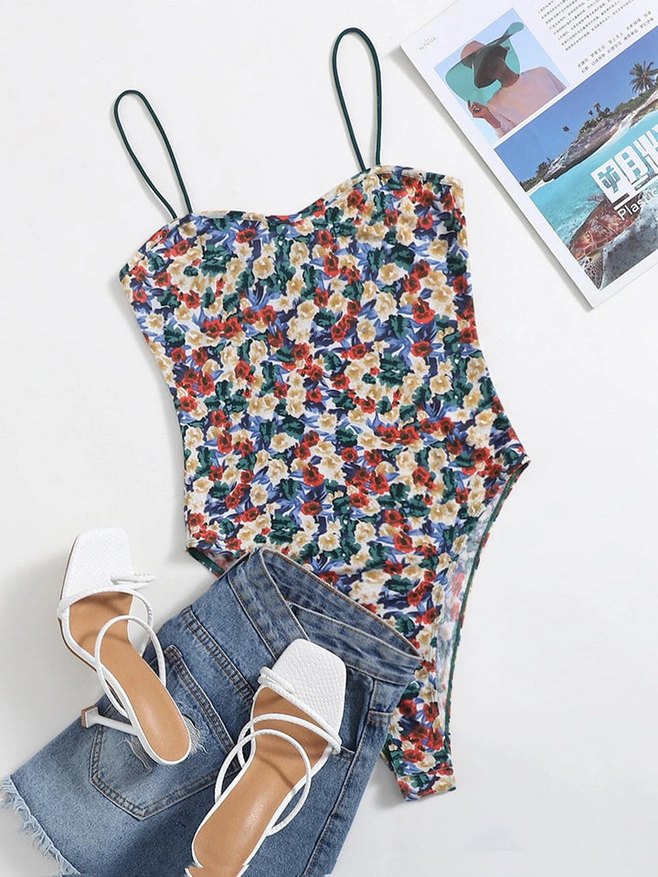 Floral Sleeveless Cami Bodysuit