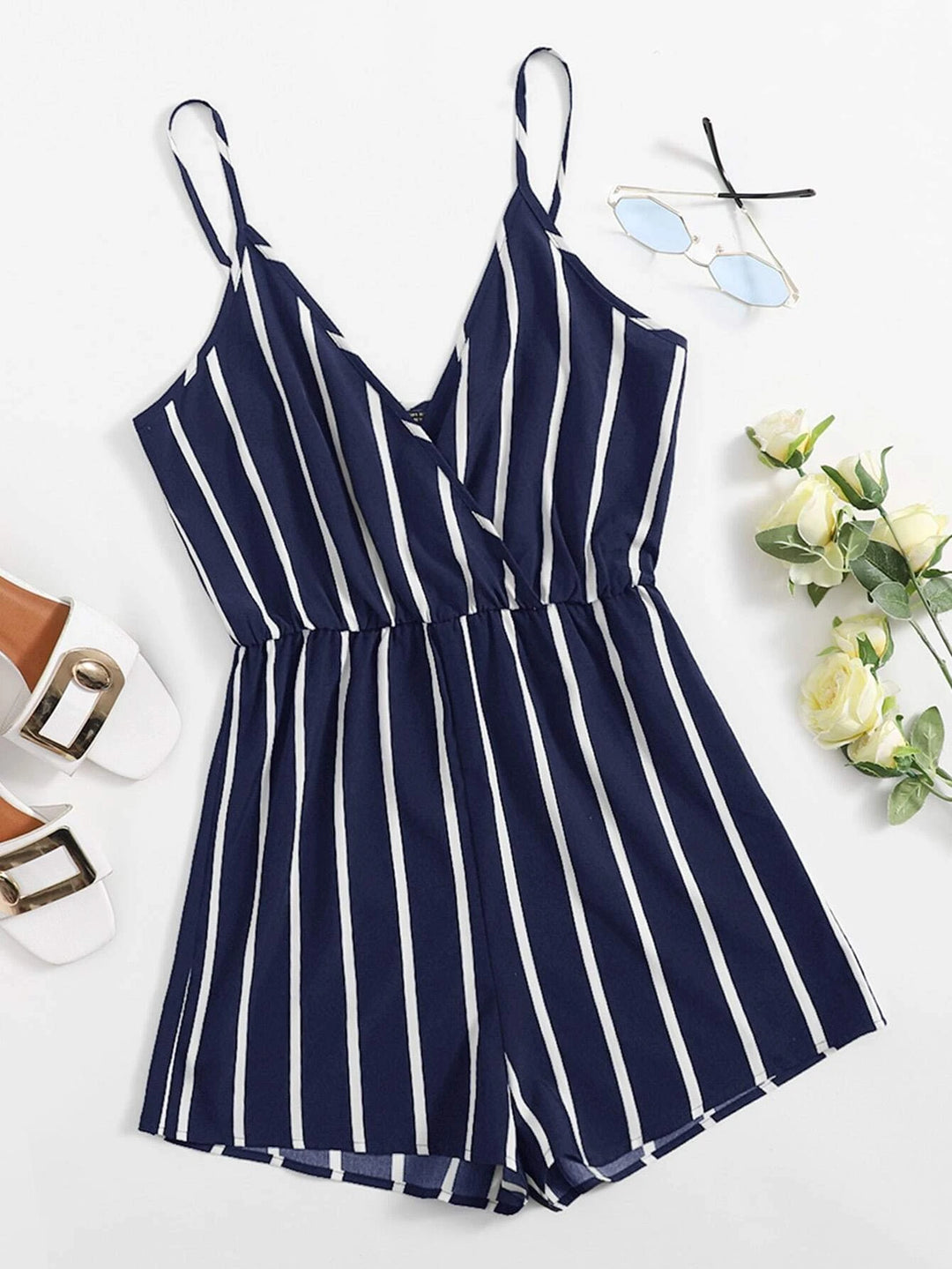 Striped Cami Romper