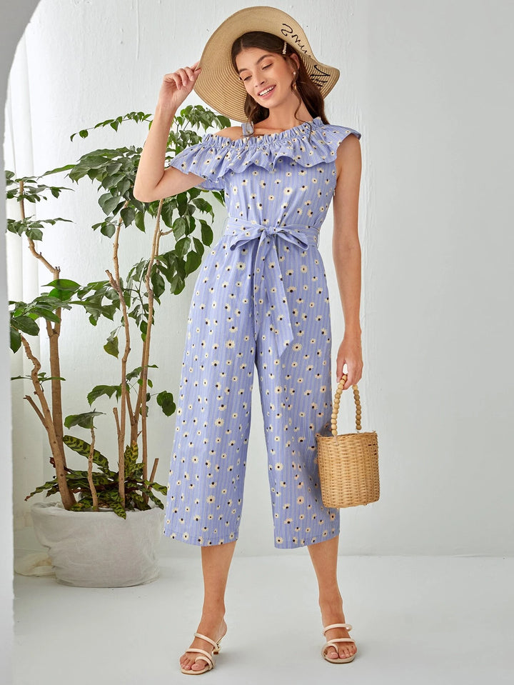 Floral Wide Length Printed Jumpsuit