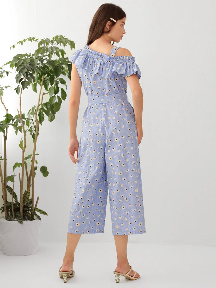 Floral Wide Length Printed Jumpsuit