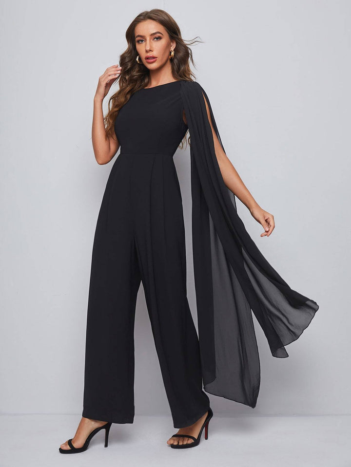 Long Sleeve Wide Leg Jumpsuit