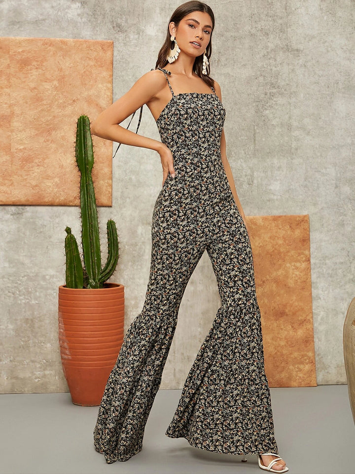 Ditsy Floral Flare Leg Cami Jumpsuit