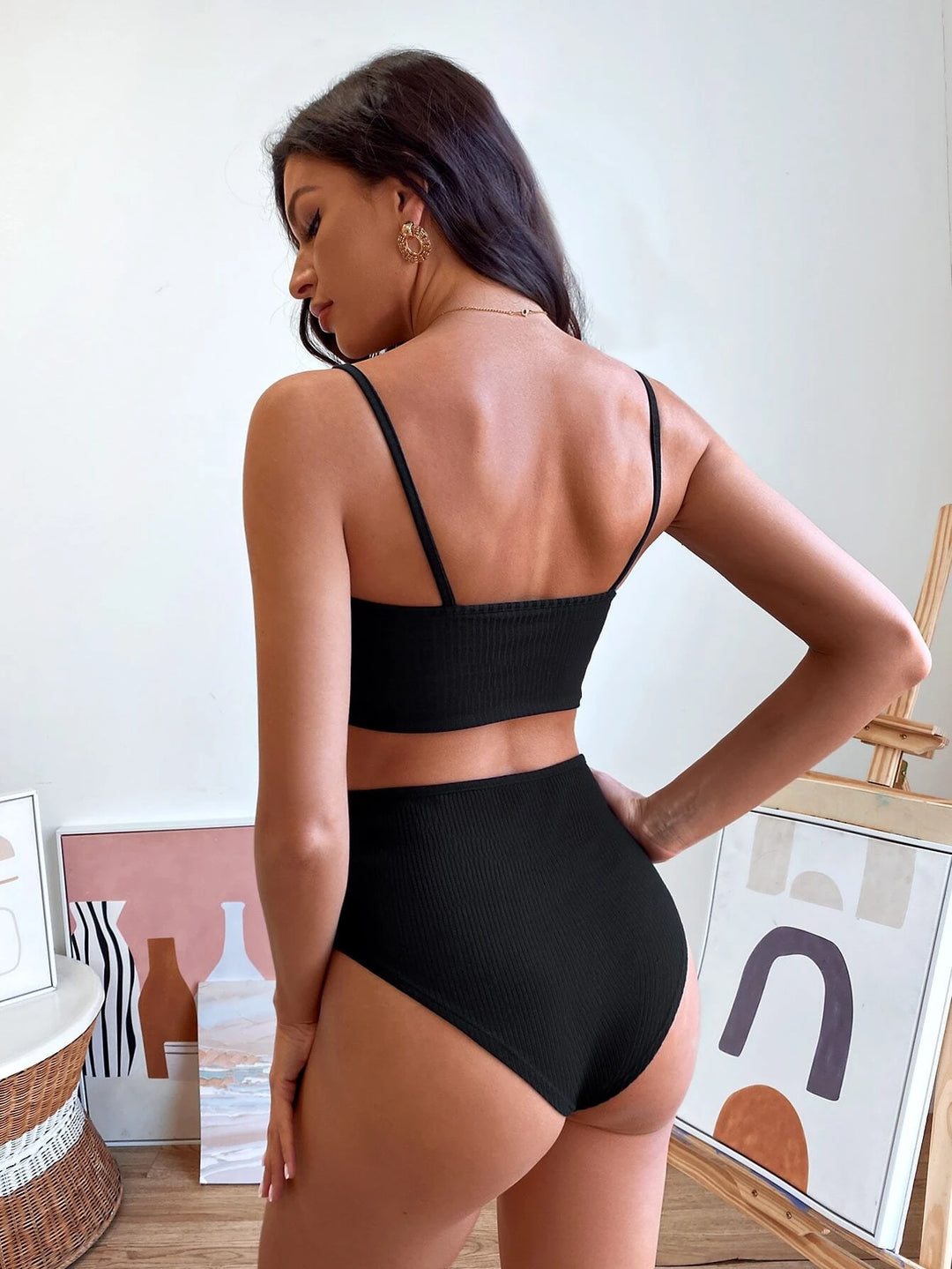 Ruched Cut Out Cami Bodysuit