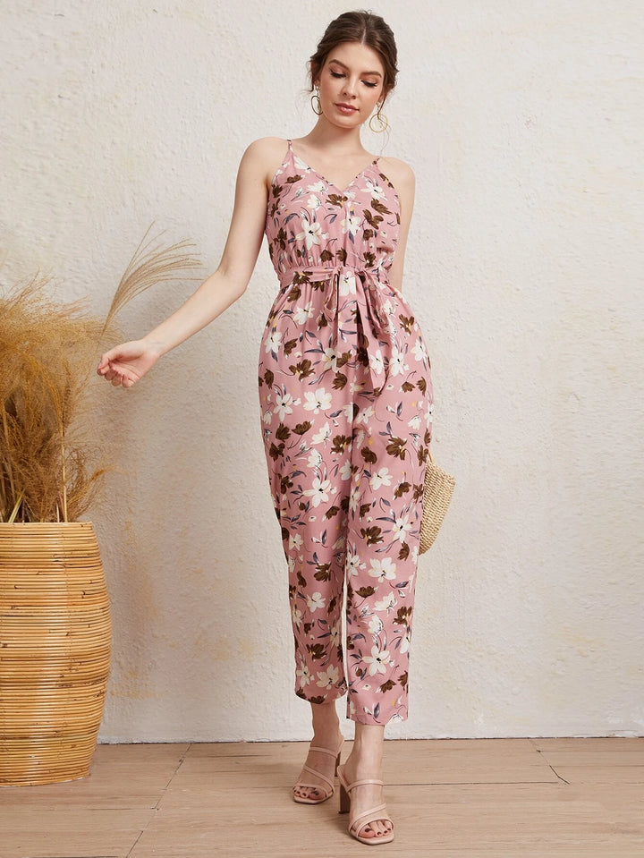 Floral Print Cami Jumpsuit