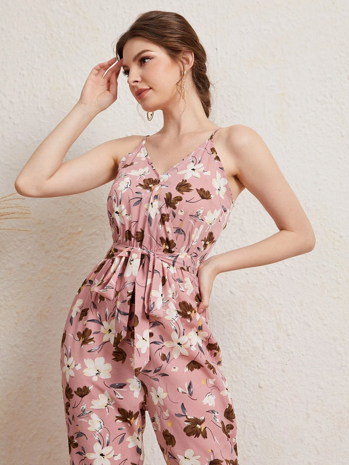 Floral Print Cami Jumpsuit