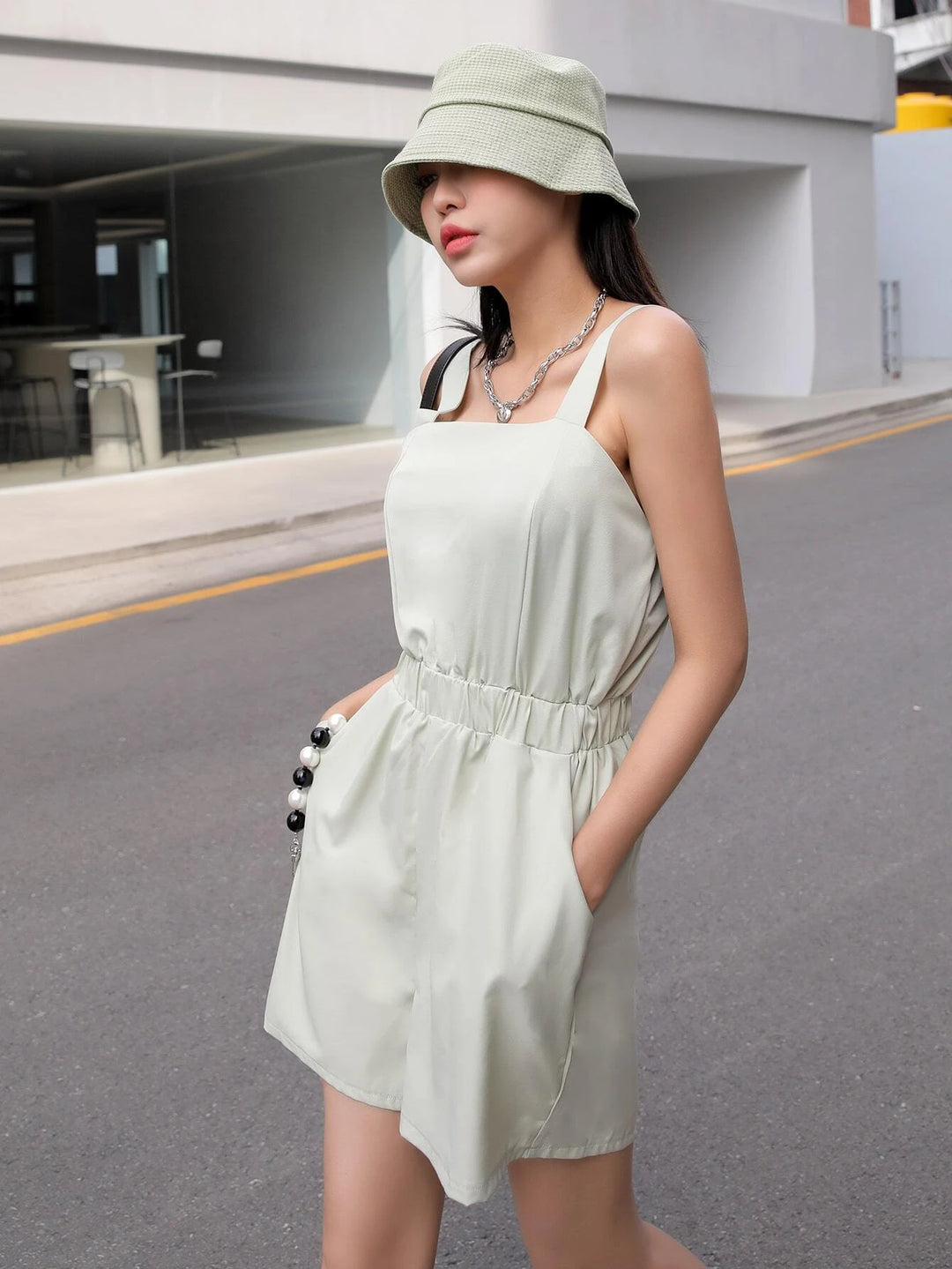 Casual Sleeveless Cami Romper