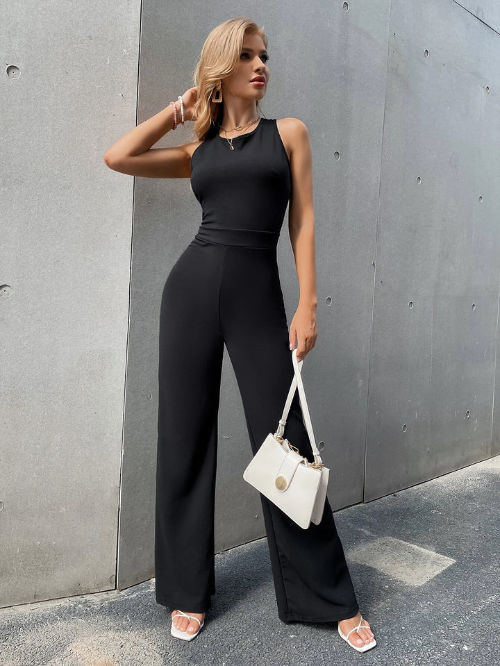 Crisscross Zip Back Jumpsuit