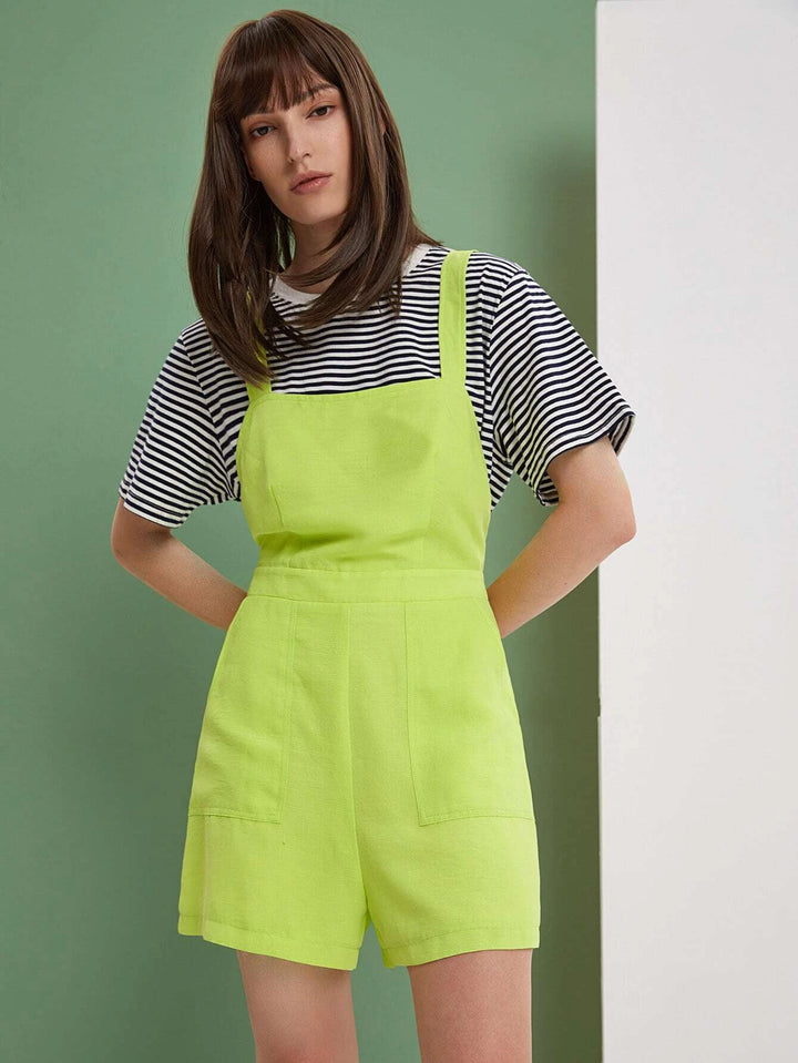 Pocket Zip Back Overalls