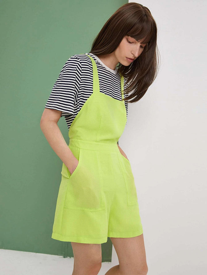 Pocket Zip Back Overalls