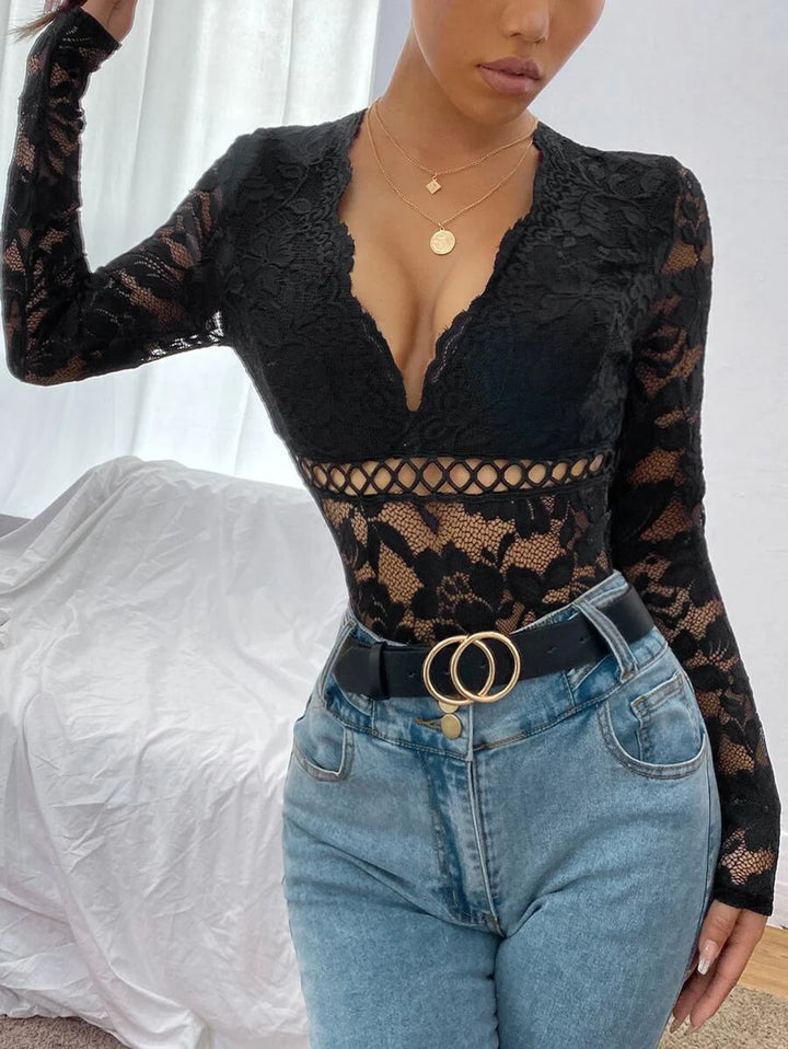 Plunging V-Neck Bodysuit