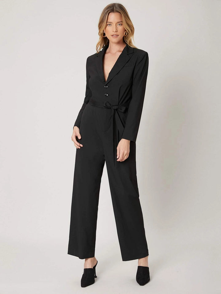 Belted Shirt Jumpsuit