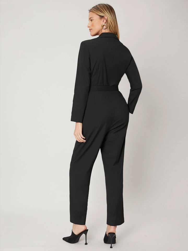 Belted Shirt Jumpsuit