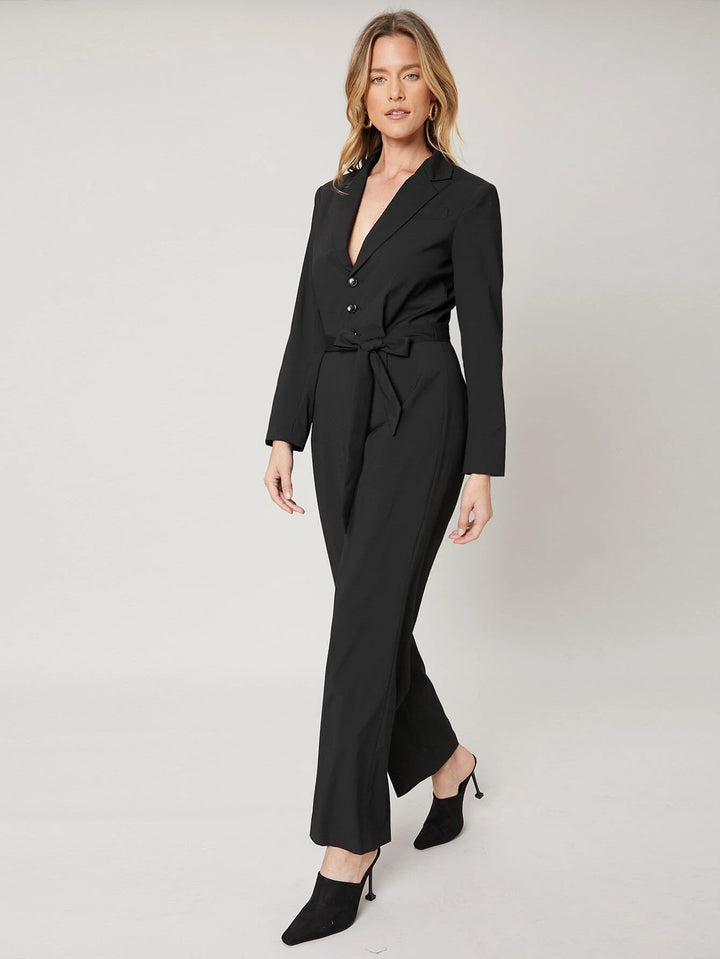 Belted Shirt Jumpsuit