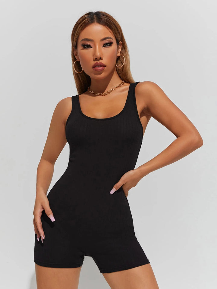 Solid Colored Unitard Tank Rompers