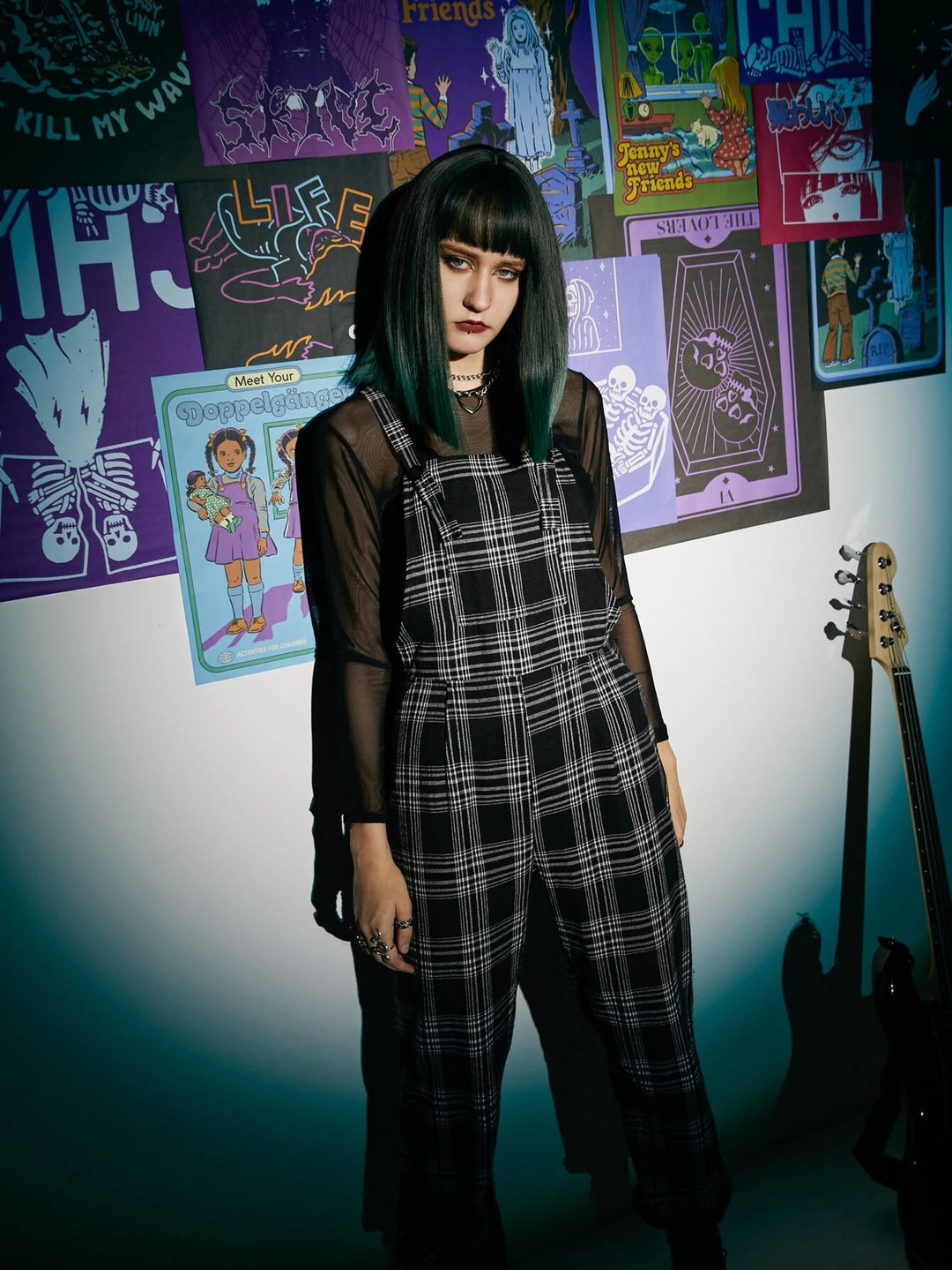 Punk Plaid Jumpsuit