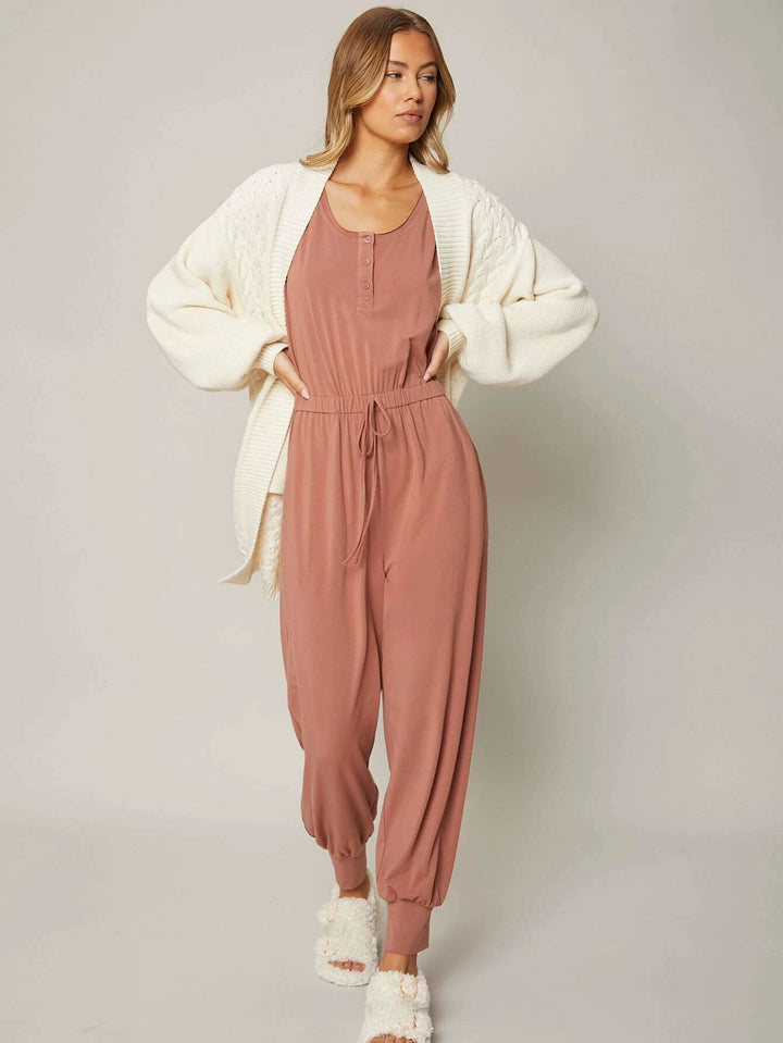 Drawstring Tank Jumpsuit