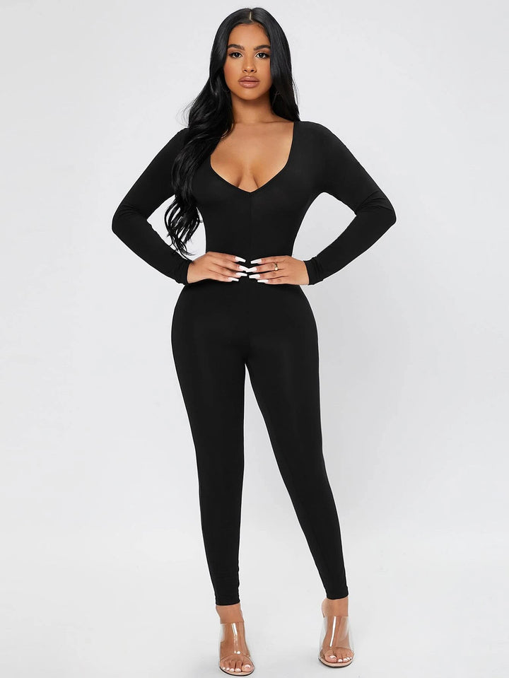 Bodyfit Solid Colored Jumpsuit