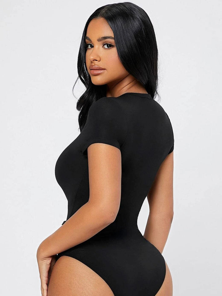 Solid Colored Round Neck Bodysuit