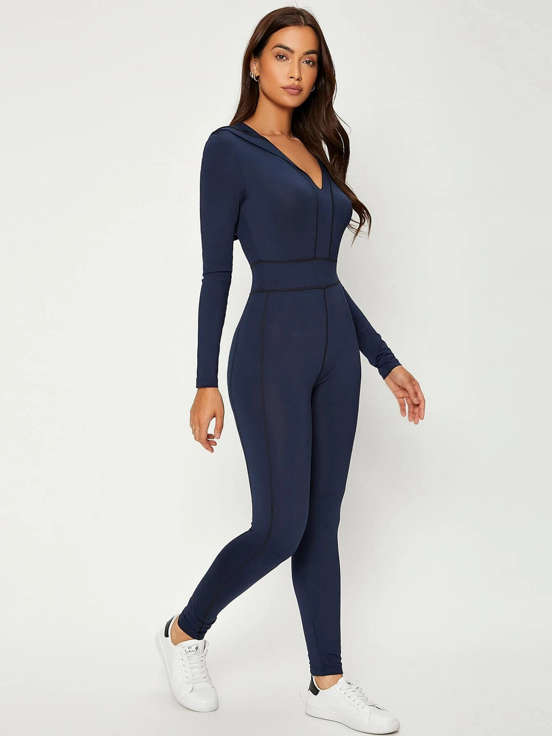 Hooded Unitard Jumpsuit