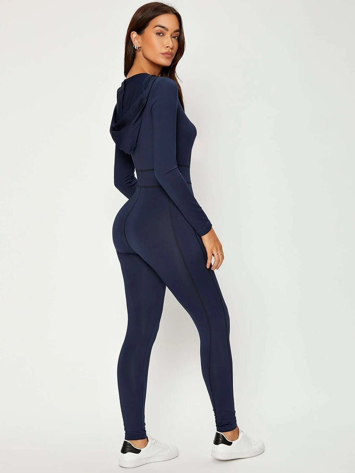 Hooded Unitard Jumpsuit