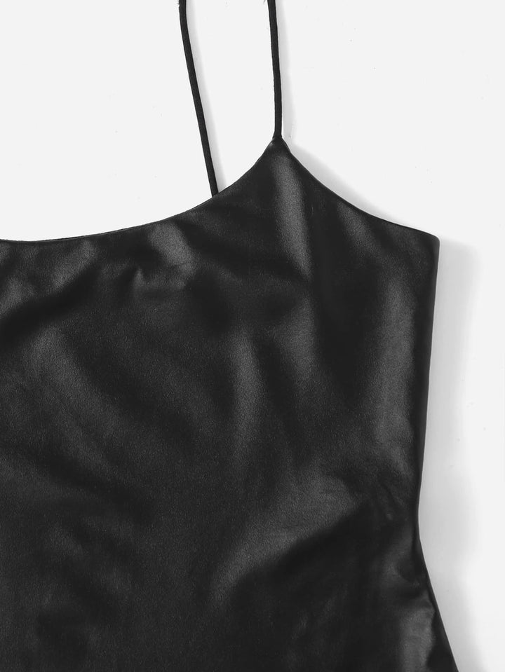 Sleeveless Leather Cami Bodysuit