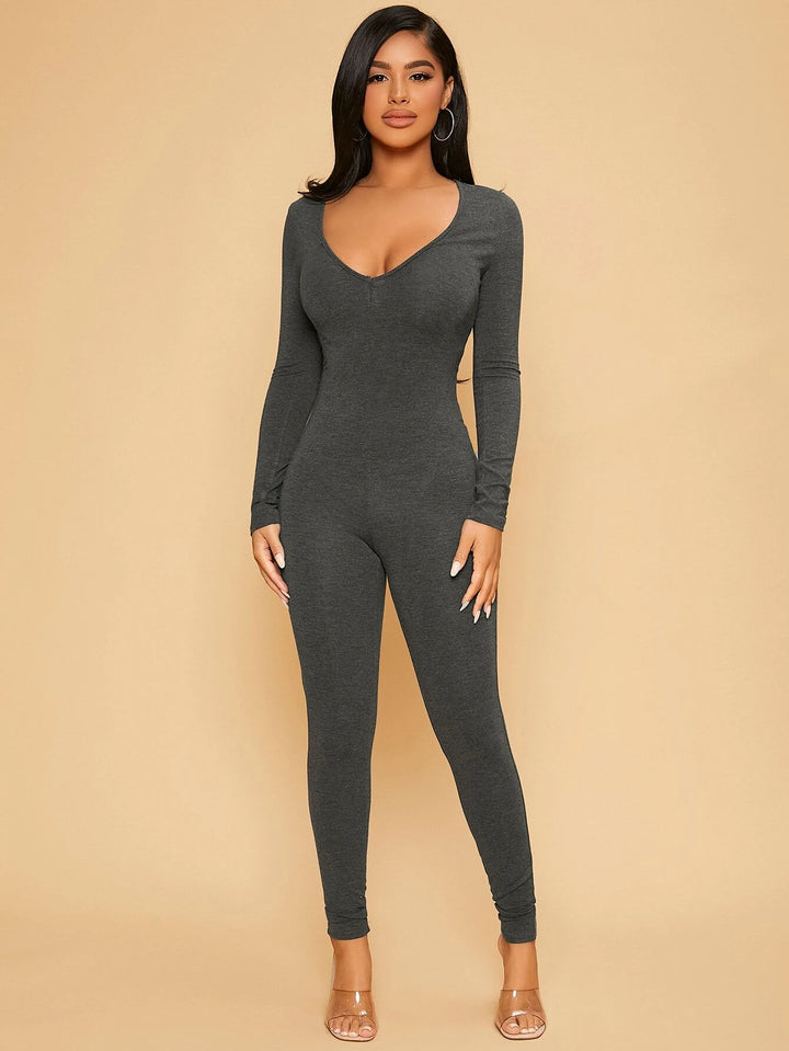 Bodyfit Solid Colored Jumpsuit