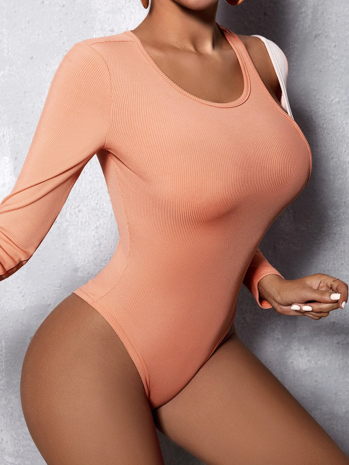 Cut Out Ribbed Bodysuit