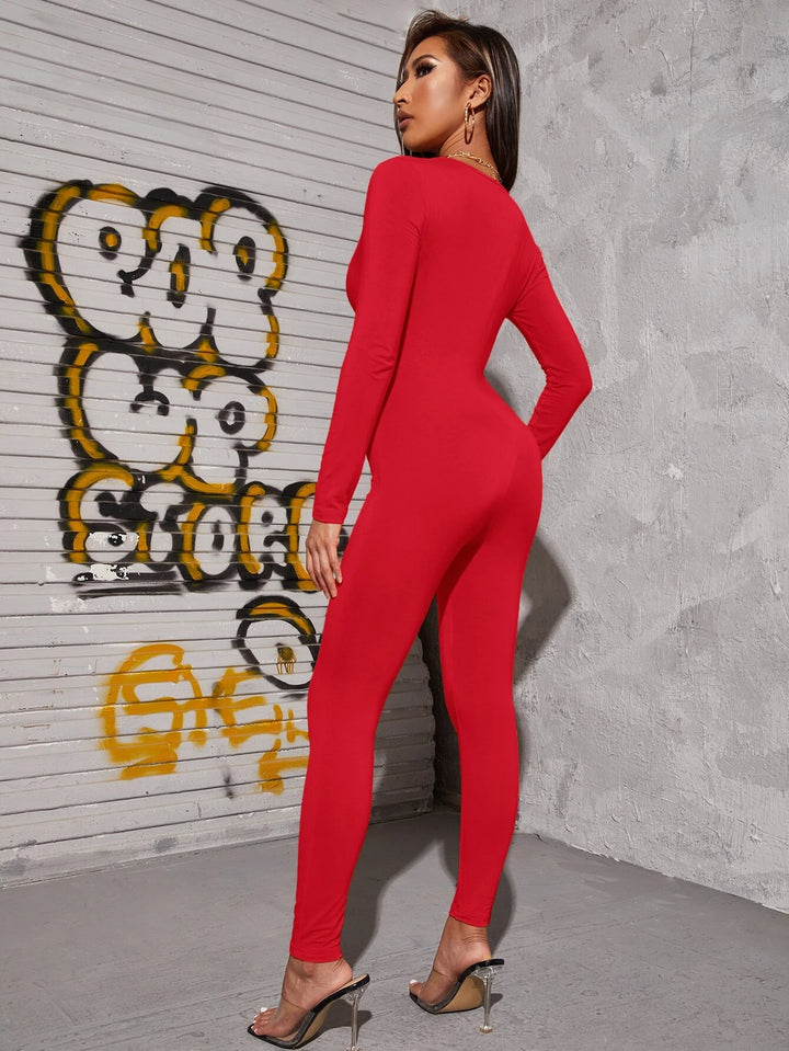 Bodyfit Solid Colored Jumpsuit