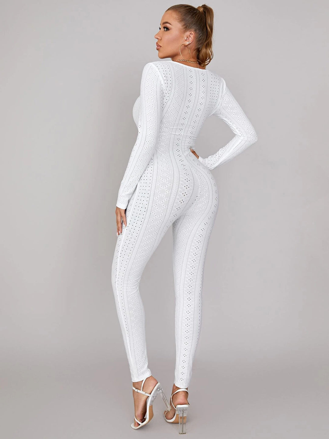 Scoop Neck Unitard Jumpsuit