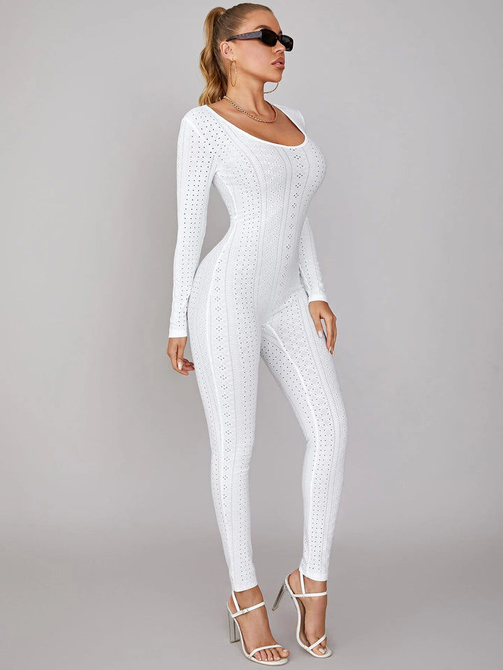 Scoop Neck Unitard Jumpsuit