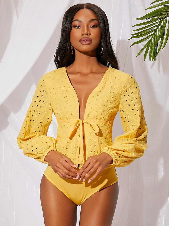 Tie Front Schiffy Bodysuit