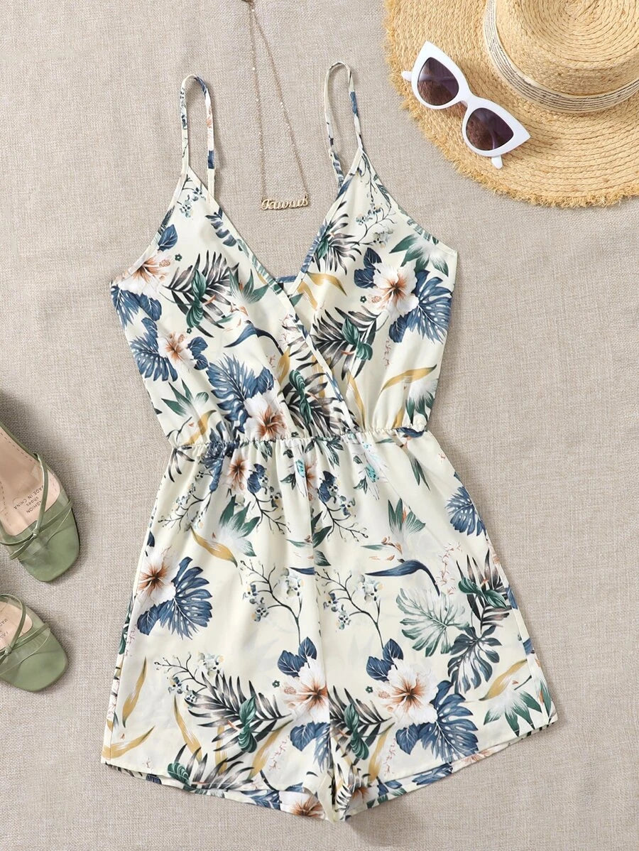 Floral Print Cami Romper