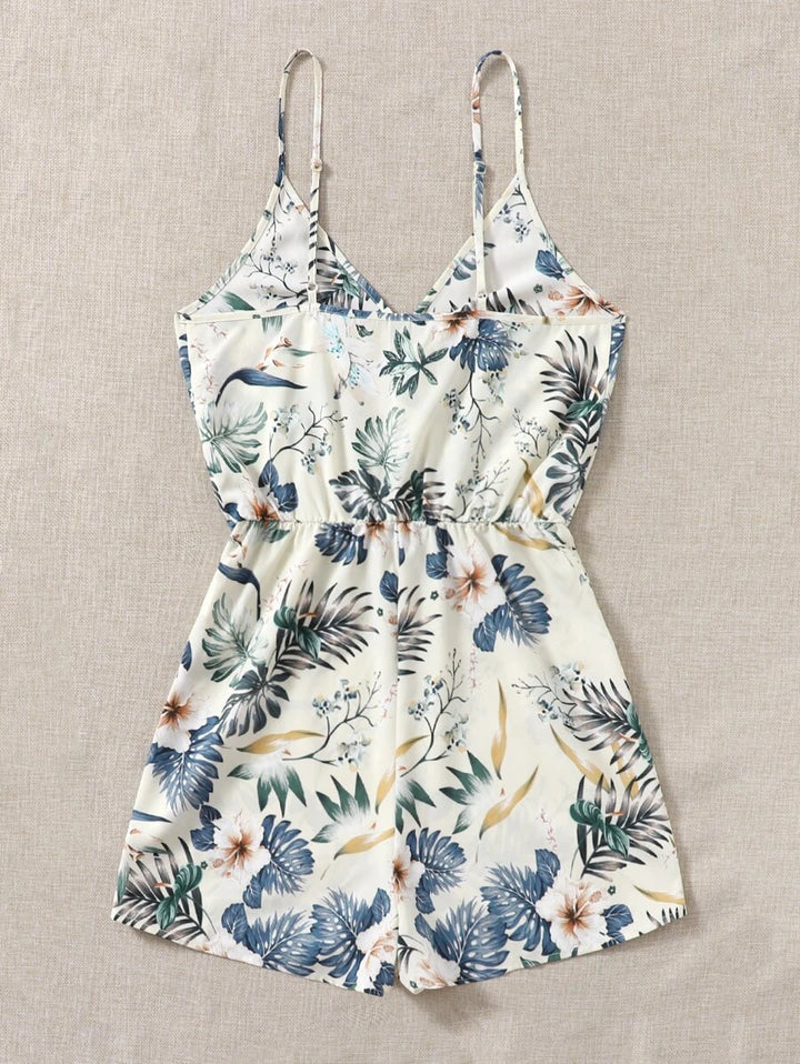 Floral Print Cami Romper