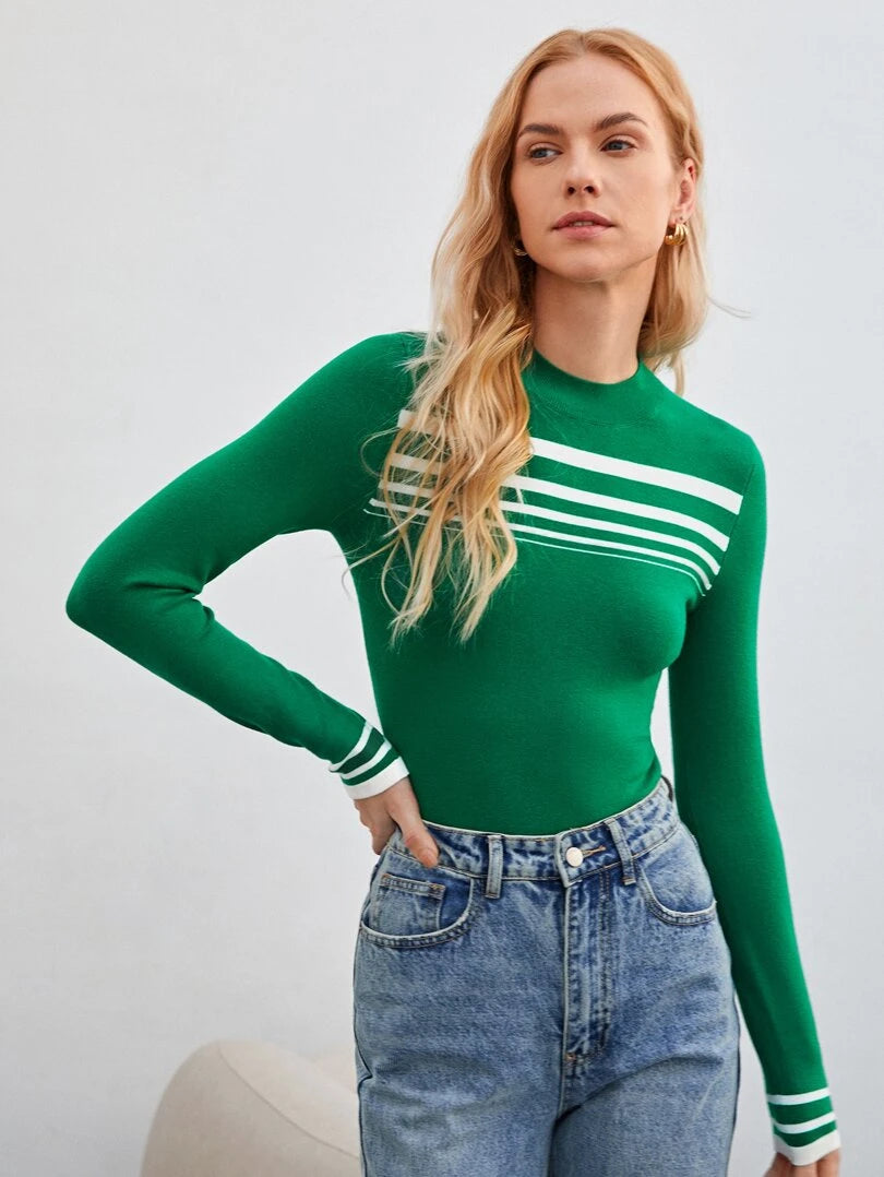 Wool Mix Fine Knit Bodysuit