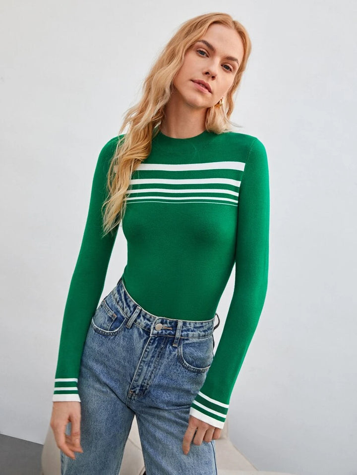 Wool Mix Fine Knit Bodysuit