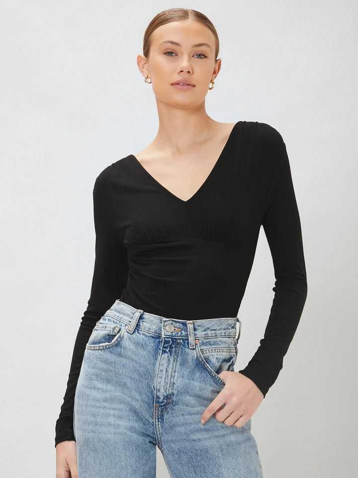 Slim Fit Gathered Bodysuit