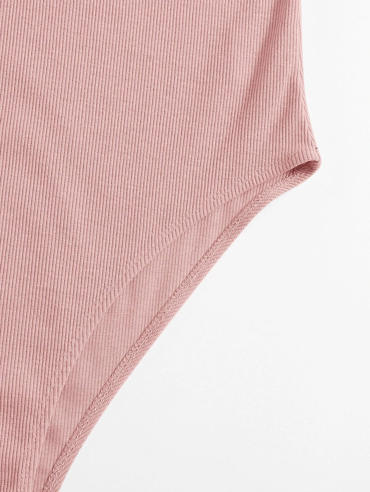 Scoop Neckline Solid Colored Bodysuit