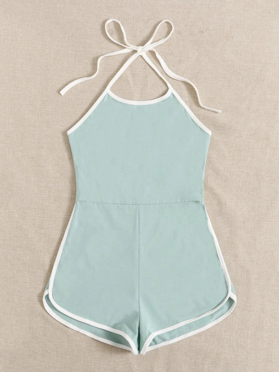 Casual Sleeveless Halter Romper