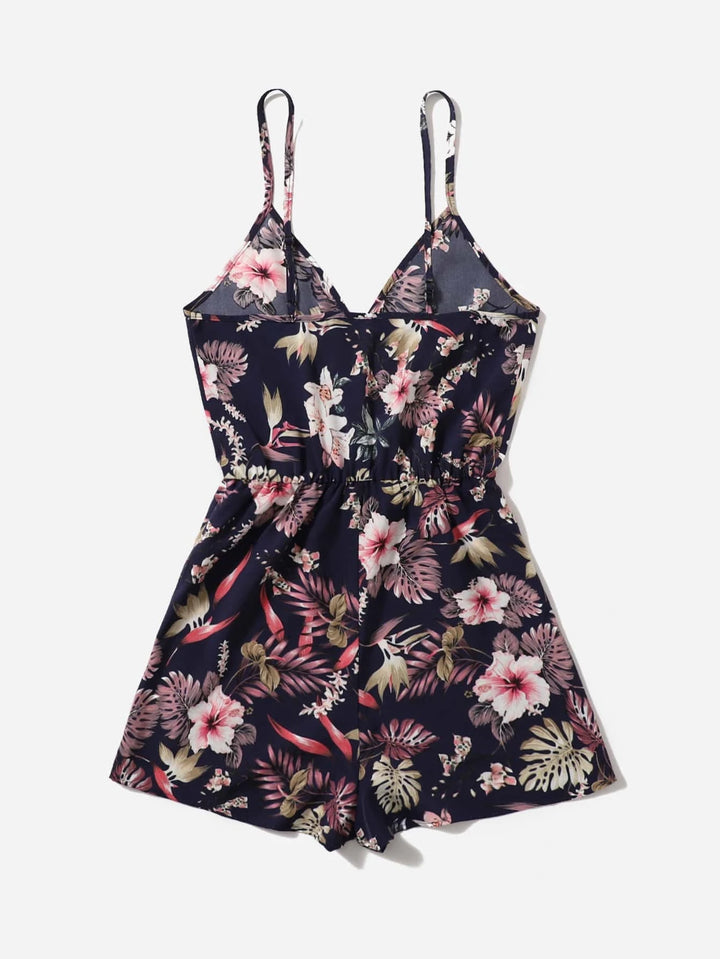 Floral Print Cami Romper