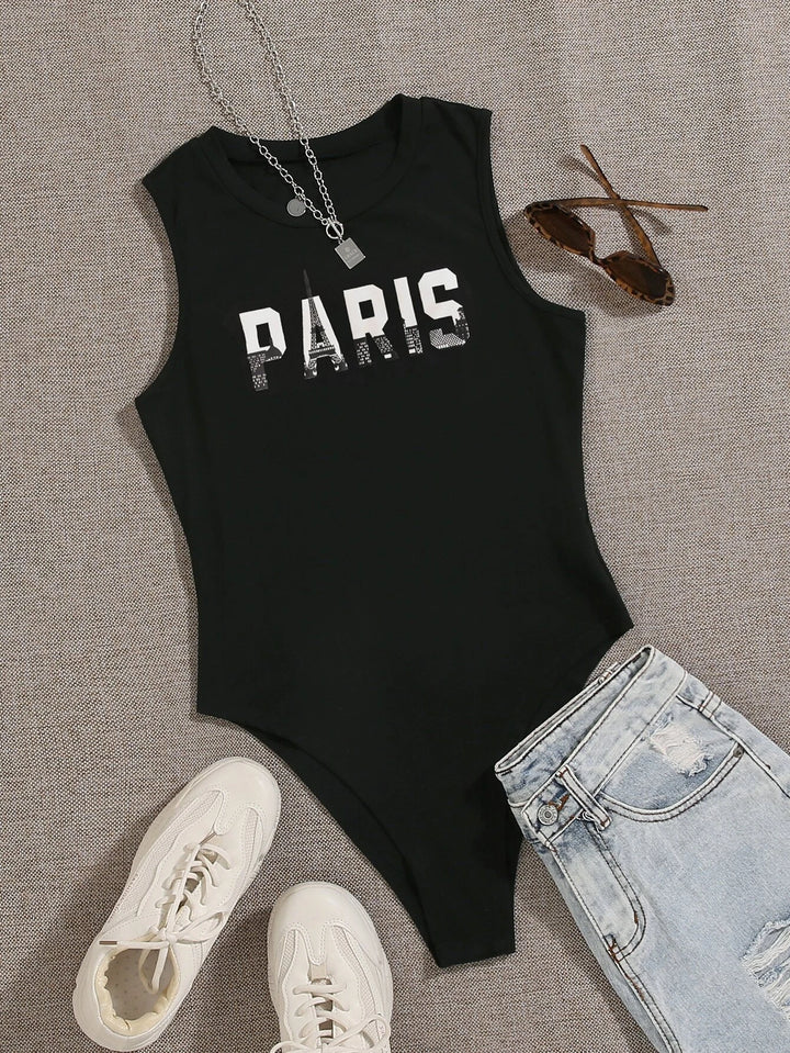 Letter Graphic Bodysuit