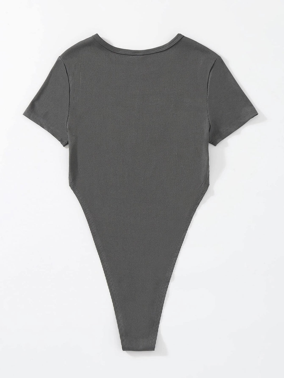 Ribbed Knit Bodysuit With Letter Print