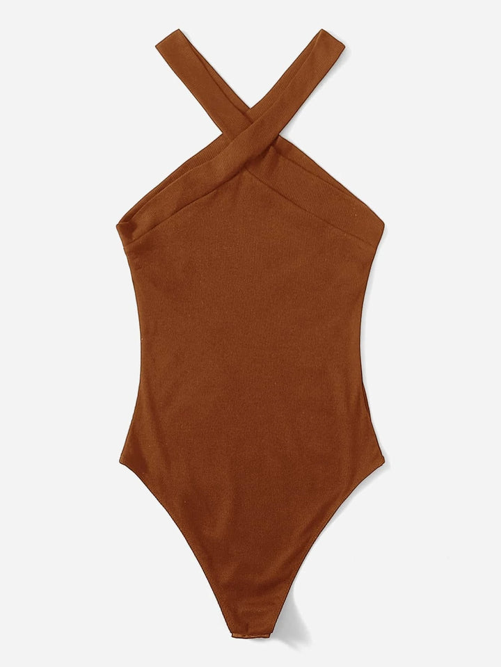 Solid Halter Bodysuit