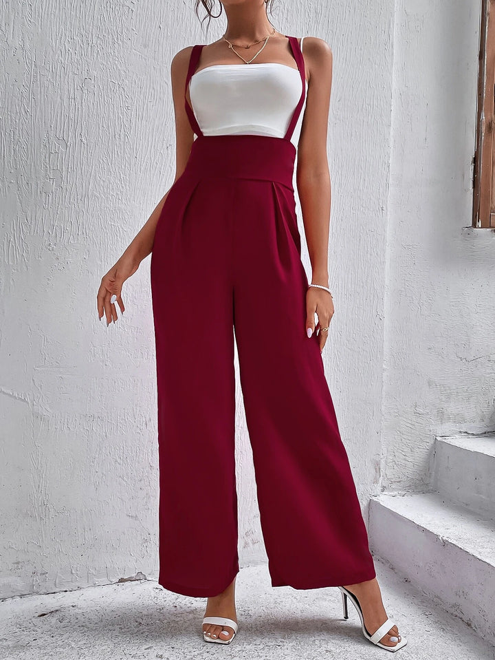 Crisscross Back Long Length Jumpsuit