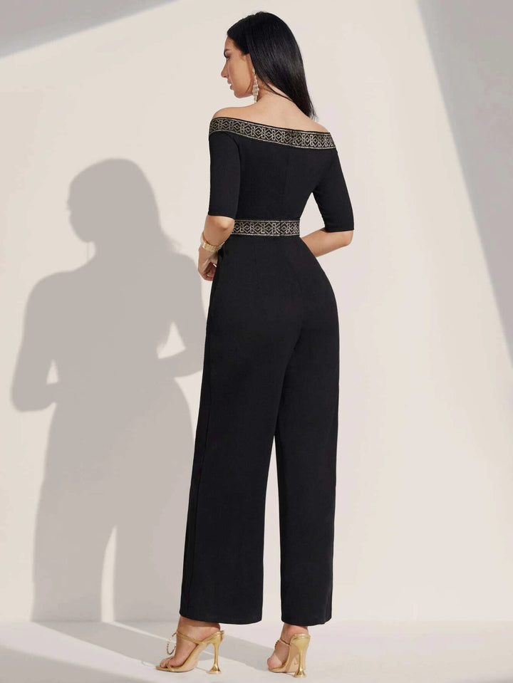 Off Shoulder Style Jumpsuit