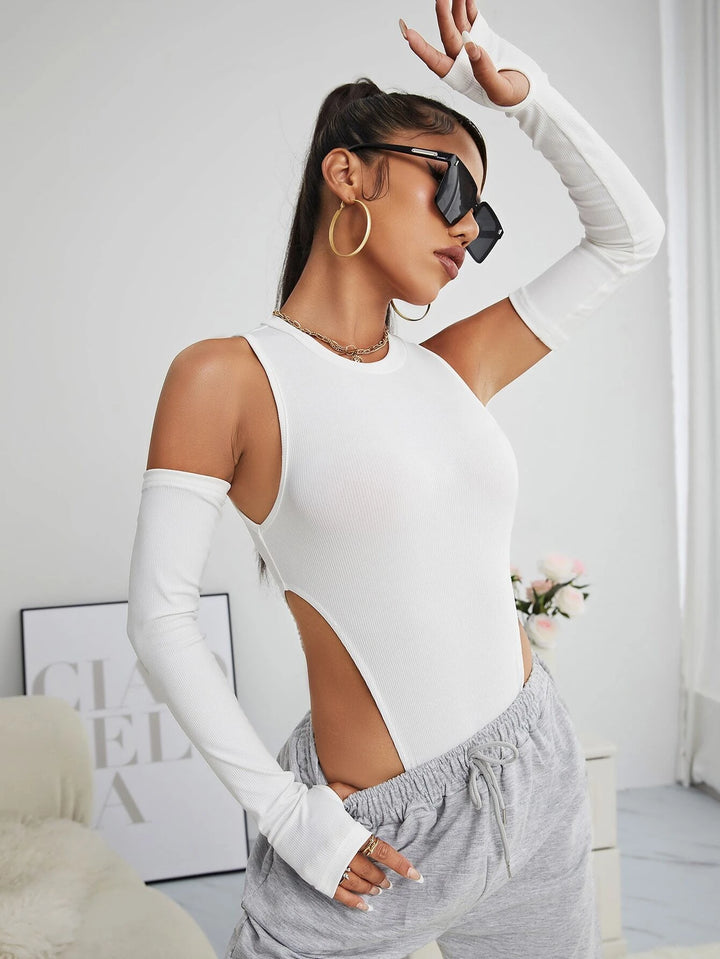 Tank Bodysuit With Thumbholes