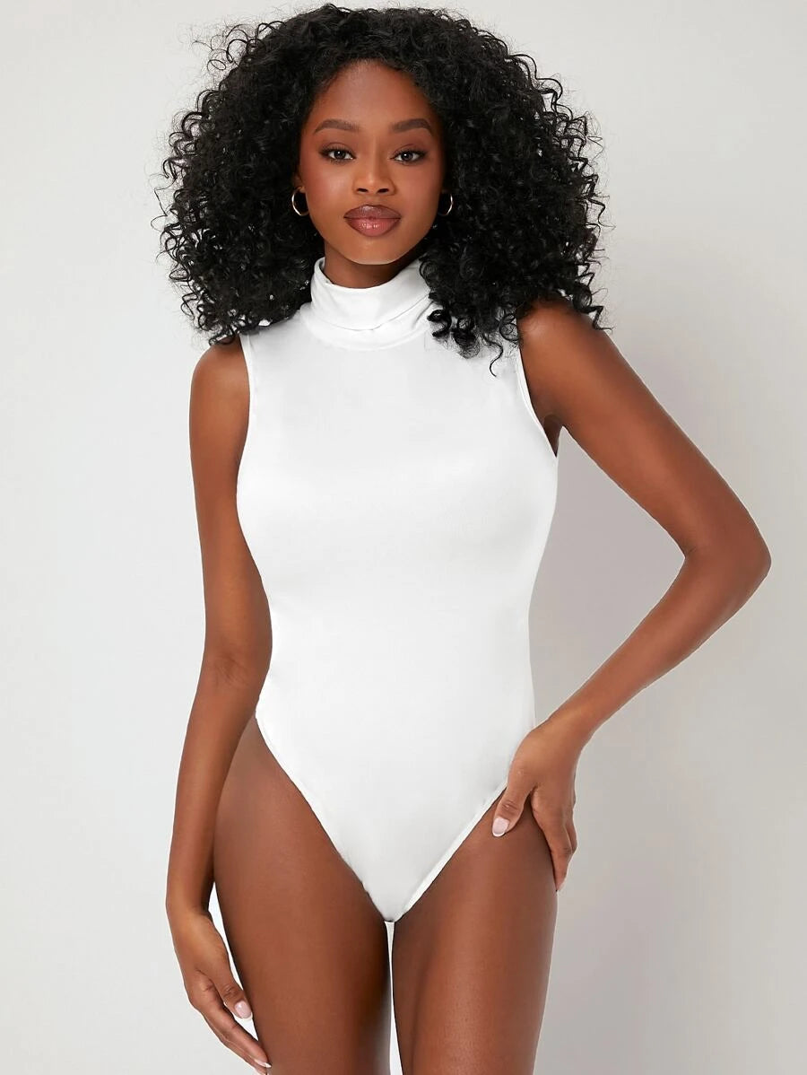 Mock Neck Slim Fit Bodysuit