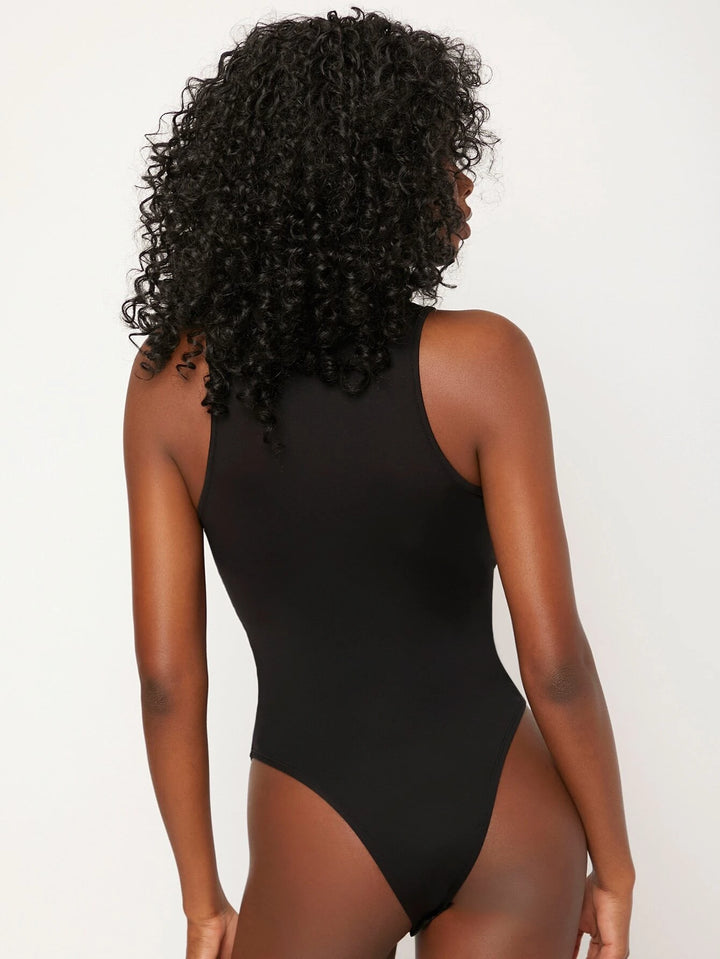 Plunging Neck Slim Fit Bodysuit