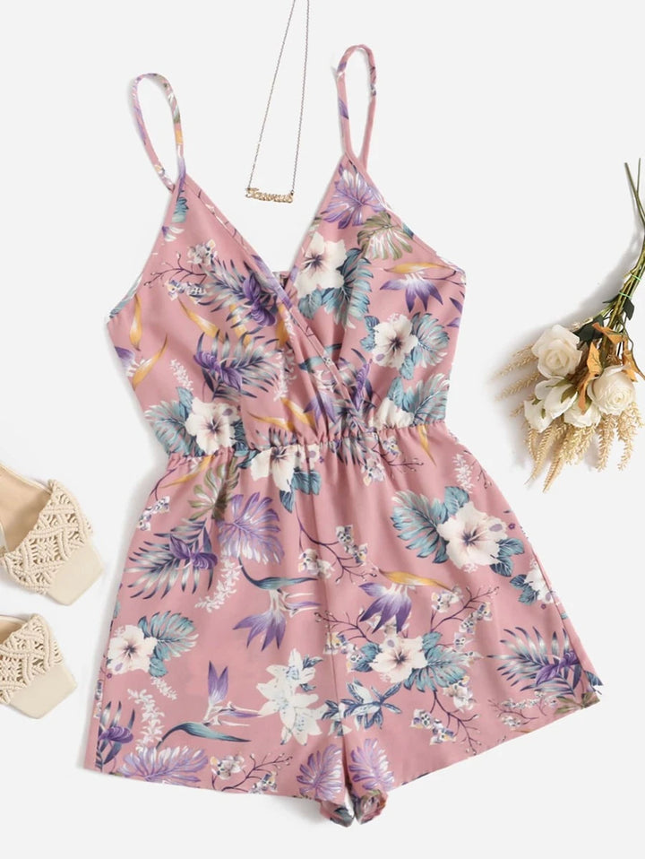 Floral Print Cami Romper